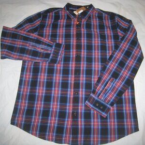Weatherproof Vintage Men's Plaid Long Sleeve Button Up shirt Size L